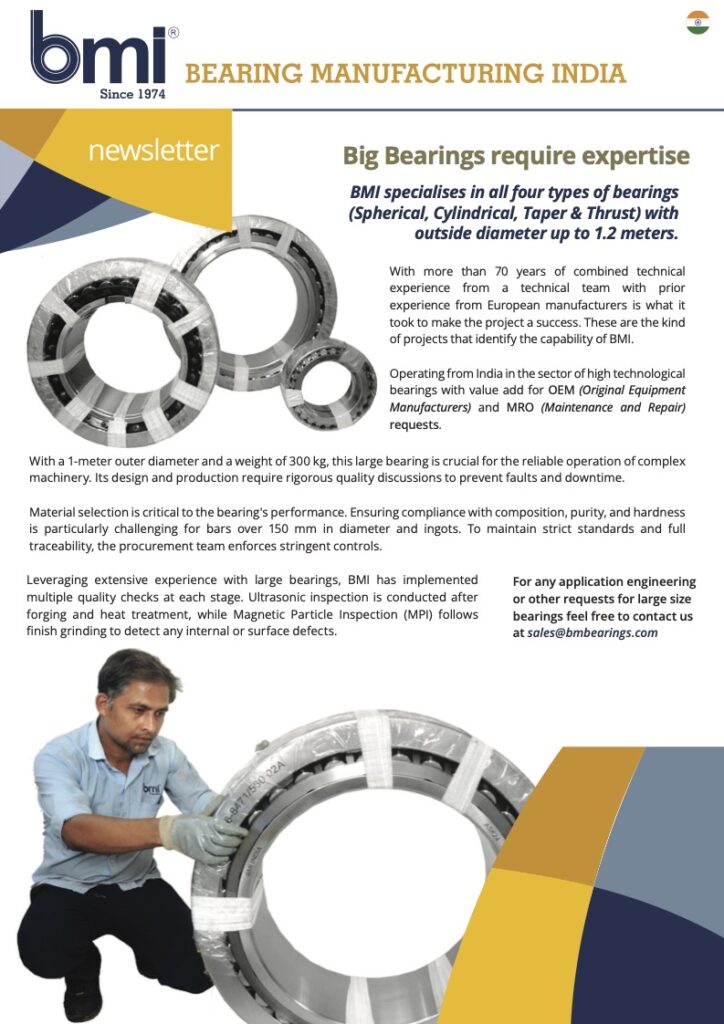 Big bearings require expertise