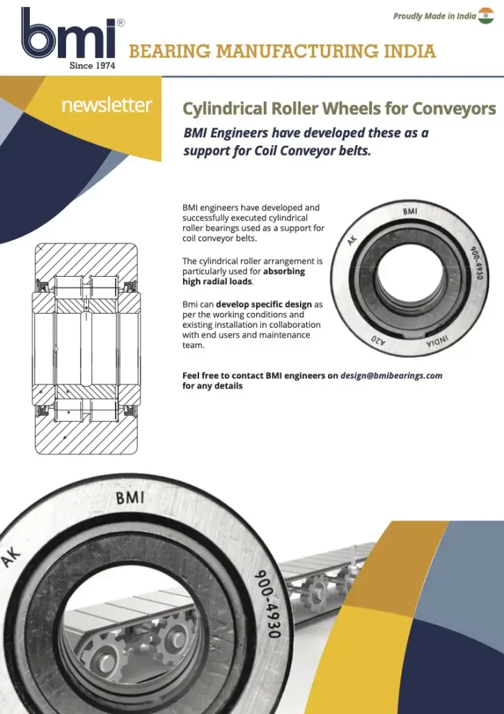 Cylindrical roller Wheels for conveyors