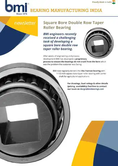 Square Bore Double Row Taper Roller Bearing